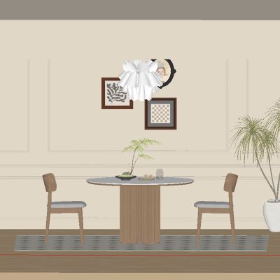 中古风餐厅 餐桌椅