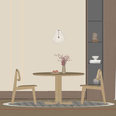 中古风餐厅 餐桌椅