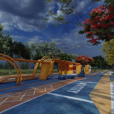 工业风集装箱改造民宿商业街步行街广场外摆咖啡吧创意街区景观