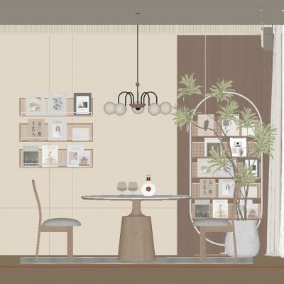 中古风餐厅 餐桌椅