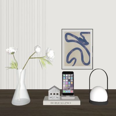 现代饰品摆件SU模型