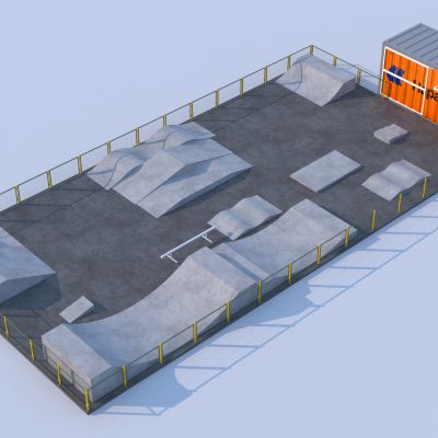 现代滑板场 儿童滑板