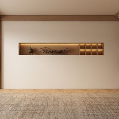 宋式新中式客厅背景墙