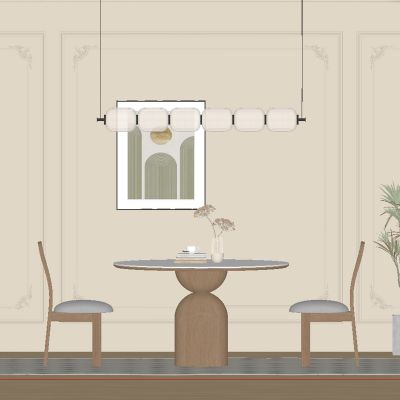 中古风餐厅 餐桌椅