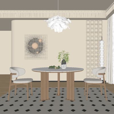 中古风餐厅 餐桌椅