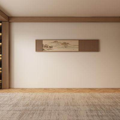 宋式新中式客厅背景墙