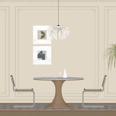 中古风餐厅 餐桌椅