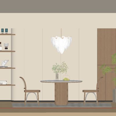 中古风餐厅 餐桌椅