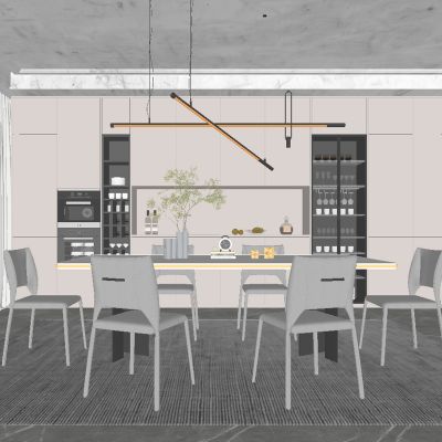 现代餐厅 餐桌椅