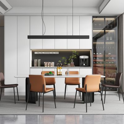 现代轻奢餐厅 餐桌椅