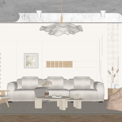 侘寂奶油风客厅