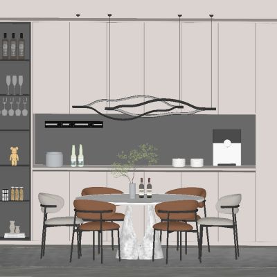 现代餐厅 餐桌椅