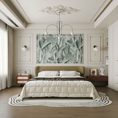 法式卧室 奶油风卧室 主卧 飘窗卧室