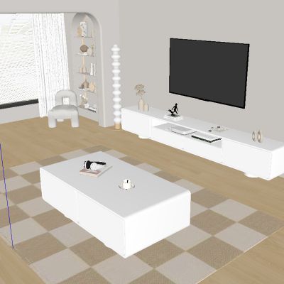 奶油风客厅电视柜