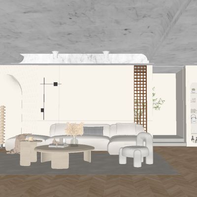 侘寂奶油风客厅