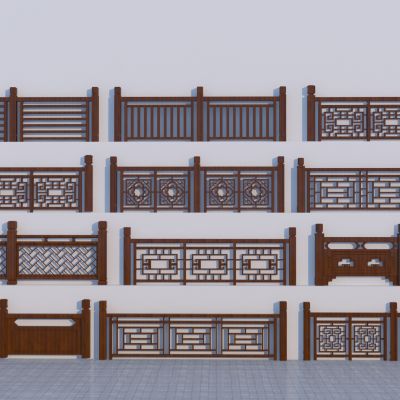 新中式护栏 木栏杆