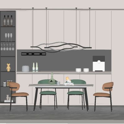 现代餐厅 餐桌椅