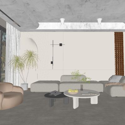 侘寂奶油风客厅