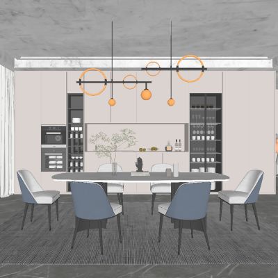 现代餐厅 餐桌椅