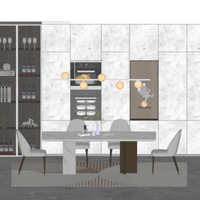 现代轻奢餐厅 餐桌椅