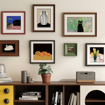 现代中古抽象挂画 客厅挂画 卧室挂画 玄关挂画 装饰品