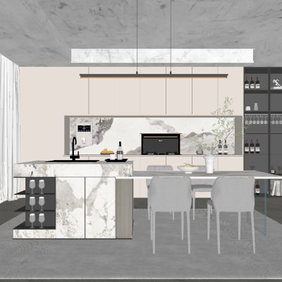 现代餐厅 餐桌椅