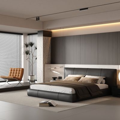 现代中古沙发 直排沙发 三人沙发 布艺沙发