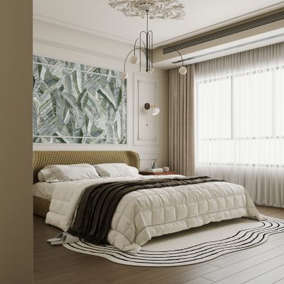 法式卧室 奶油风卧室 主卧 飘窗卧室 