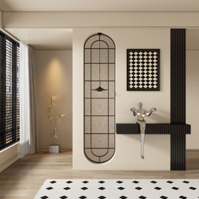 中古风玄关过道 隔断