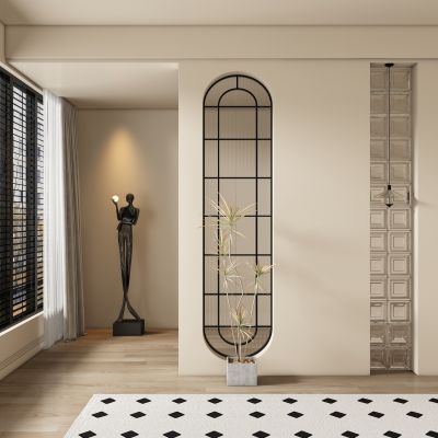 中古风玄关过道 隔断