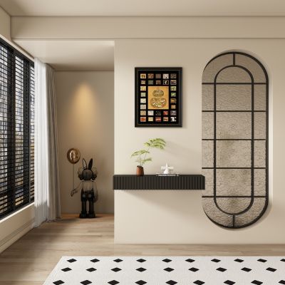 中古风玄关过道 隔断