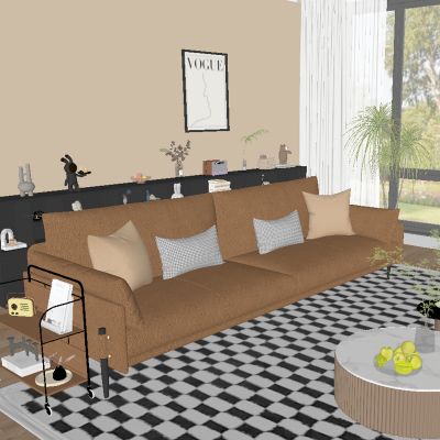 中古风沙发茶几