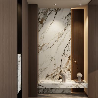 中古风 轻奢风 雕塑 奢石 端景柜 大理石 玄关
