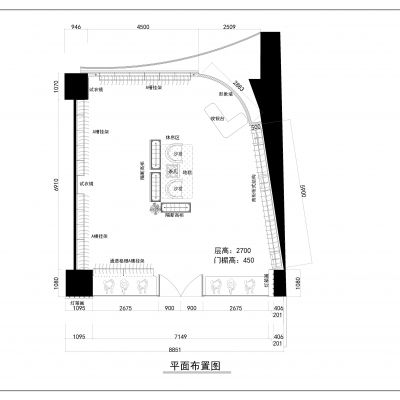 服装档口批发设计施工图
