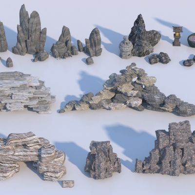 现代石头假山景观