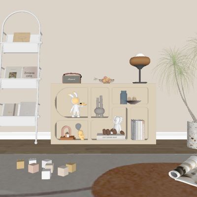 现代储物柜 饰品摆件