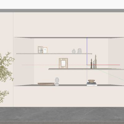 现代书房 背景墙