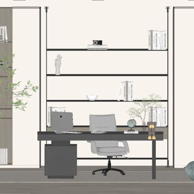 现代书房 书桌椅