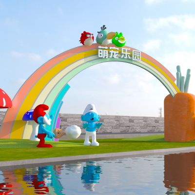 现代萌宠大门入口