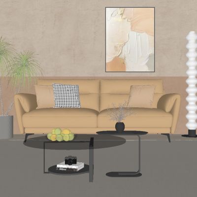 现代双人沙发
