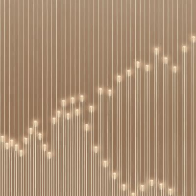 高清灯光夹丝玻璃艺术格栅隔断