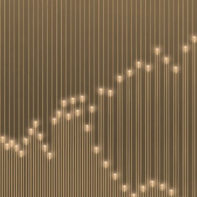 高清灯光夹丝玻璃艺术格栅隔断