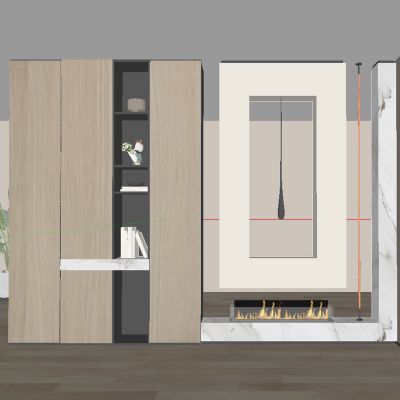 现代玄关过道 隔断