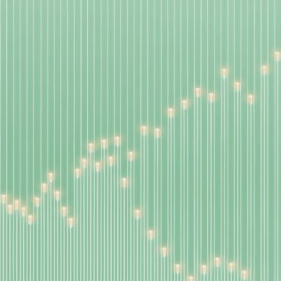 高清灯光夹丝玻璃艺术格栅隔断