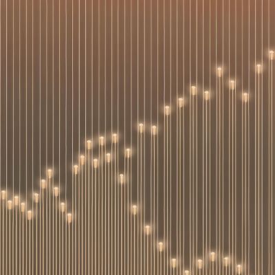 高清灯光夹丝玻璃艺术格栅隔断