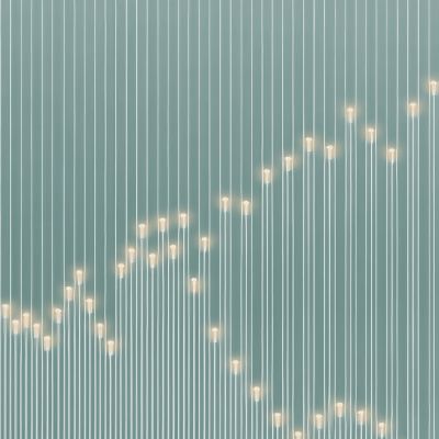 高清灯光夹丝玻璃艺术格栅隔断