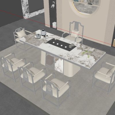 现代茶室 茶桌椅