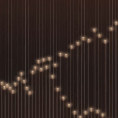 高清灯光夹丝玻璃艺术格栅隔断