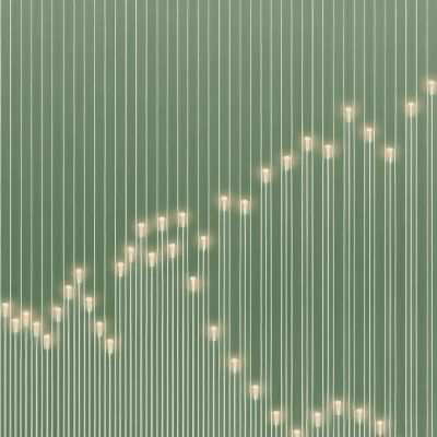 高清灯光夹丝玻璃艺术格栅隔断