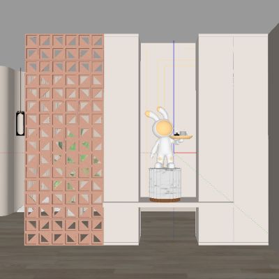 现代玄关过道 隔断